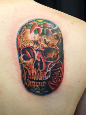 mexican skull tattoo