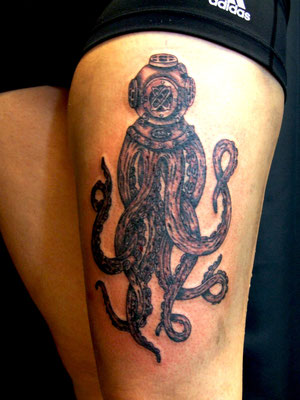 octopus dive tattoo