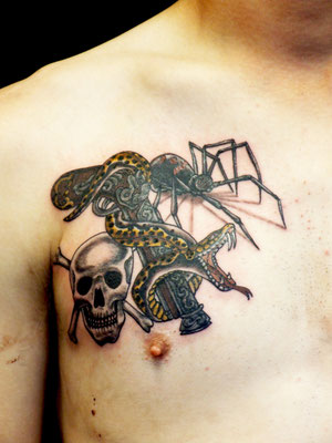 snake gun tattoo