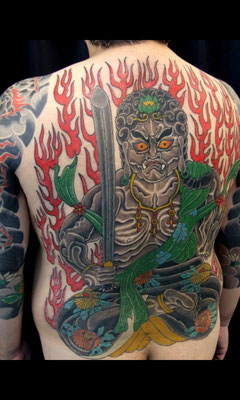 不動明王　沖縄　刺青 Genestar Tattoo Okinawa JAPAN