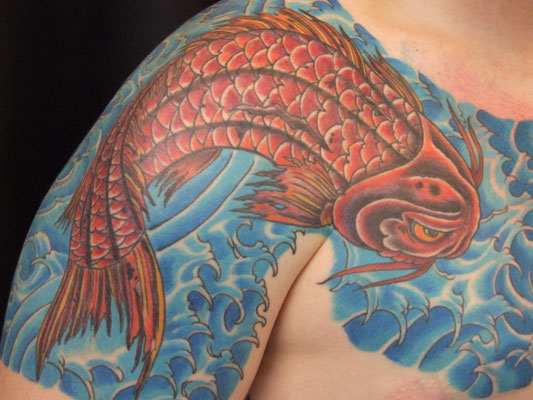 koi fish Genestar Tattoo Okinawa JAPAN