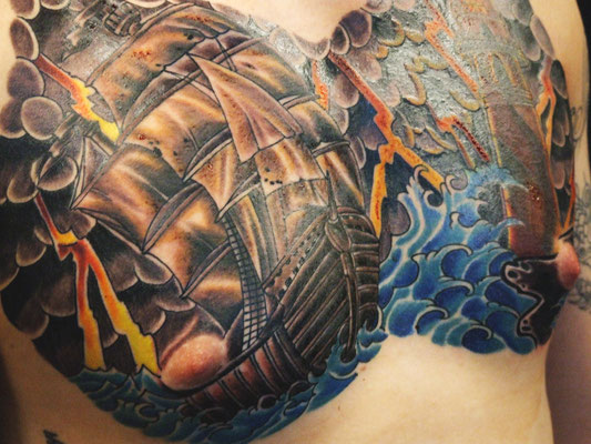 cover up ship&lighthouse