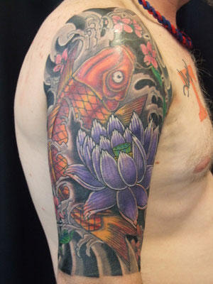 koifish Genestar Tattoo Okinawa JAPAN