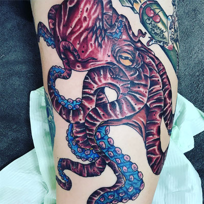 Octopus tattoo work