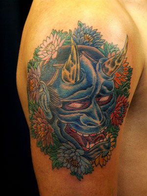 hannya mask Genestar Tattoo Okinawa JAPAN