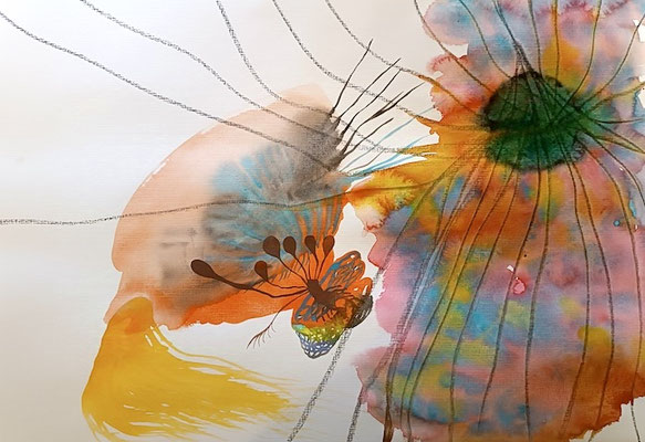 Return, Aquarellfarbe auf Papier, 30 x 40 cm, Susanne Renner-Schulz, 2025