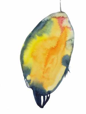 Korn, Aquarellfarbe auf Papier, 24 x 32 cm, Susanne Renner-Schulz, 2020