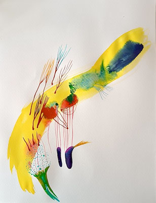 Turn, Aquarellfarbe auf Papier, 30 x 40 cm, Susanne Renner-Schulz, 2024