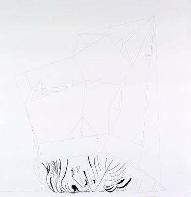 Gründer IX, 150 x 160 cm, Tusche auf Papier, Susanne Renner