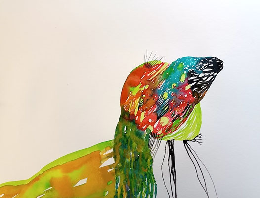 Minor, Aquarellfarbe auf Papier, 30 x 40 cm, Susanne Renner-Schulz, 2023
