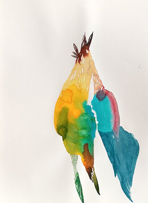 Break free, Aquarellfarbe auf Papier, 30 x 40 cm, Susanne Renner-Schulz, 2024
