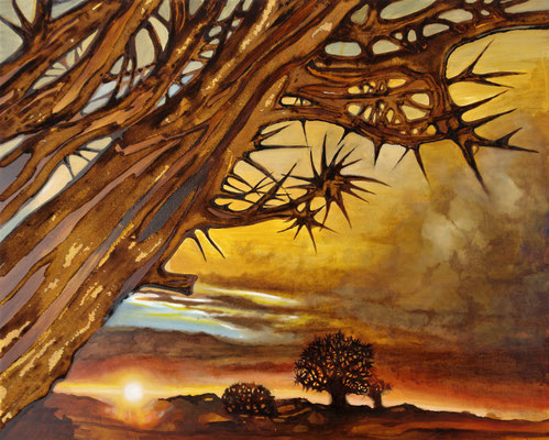 Namib Light  - oil with sand on canvas - 81 x 100 cm