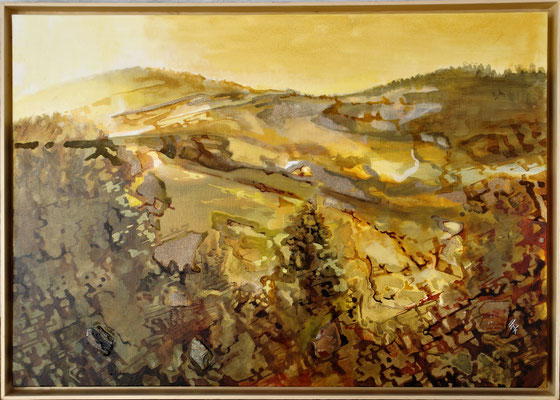 ART mo SPHERE - oil with sand on canvas - 70 x 100 cm