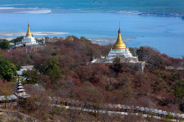Irrawaddy-Fluss von Sagaing Hügel