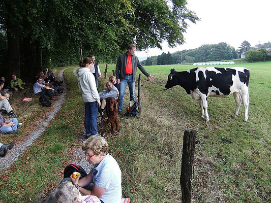 Zwischenrast an der Tente (2014) - Treffen mit der Fußpilgergruppe aus St. Januarius