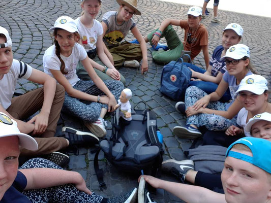 Verschnaufpause auf dem Petersplatz