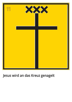 Jesus wurde darauf festgenagelt, sie haben entschieden. Mord, nein, unglückliche Umstände! Eine Tragödie, ja, ich glaube auch, das war falsch! Aber etwas wird schon dran sein. Ausrede!