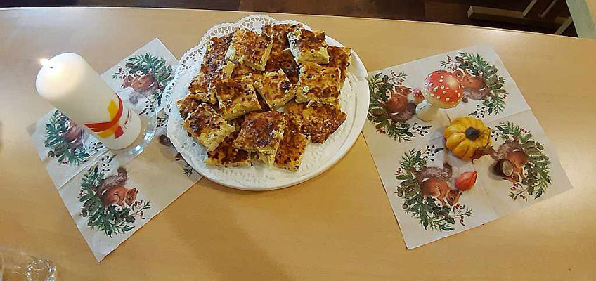 Herbstlichder Imbiss: Zwiebelkuchen