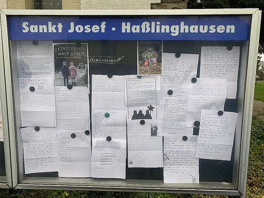 Die auch auf unserer Homepage veröffentlichten Briefe der Sternsinger