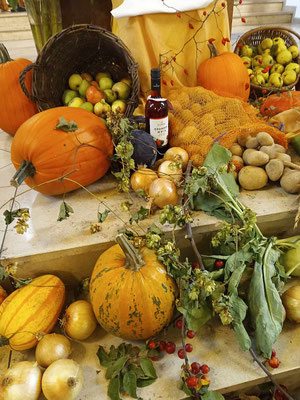 Ausschnitt aus der Auslage der Feldfrüchte