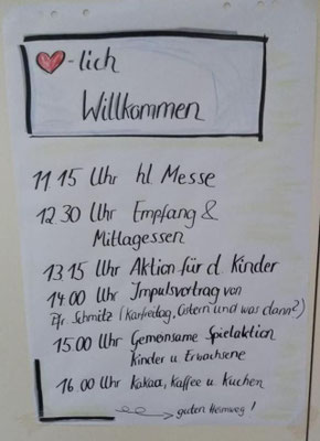 Ablauf des Familientages im März 2019