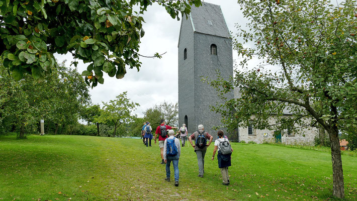 Ankunft an der Windrather Kapelle