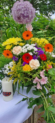 Detailansicht des Blumenschmucks