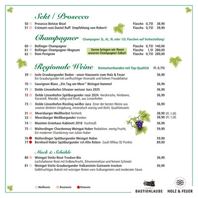 37. Kirchheimer Weindorf - Speisen- und Getränkekarte