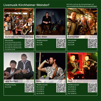 Die 36. Kirchheimer Weindorf Zeitung: Infos - In Gedenken - Speisen - Livemusik - Geschichte - Partner