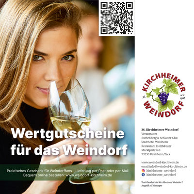 Die 36. Kirchheimer Weindorf Zeitung: Infos - In Gedenken - Speisen - Livemusik - Geschichte - Partner