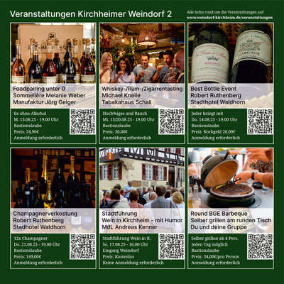 Die 36. Kirchheimer Weindorf Zeitung: Infos - In Gedenken - Speisen - Livemusik - Geschichte - Partner