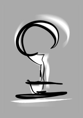 Zeichnung als Digital-Druck, 18x 13 cm