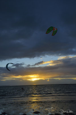 A wonderful sunset in the small town of Bogense (Funen Island)