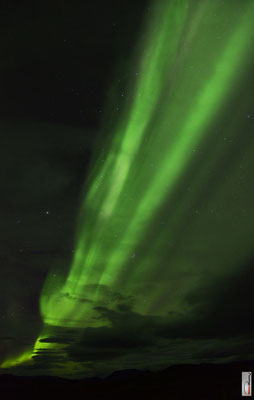 aurora borealis / northern lights @ lake Mývatn