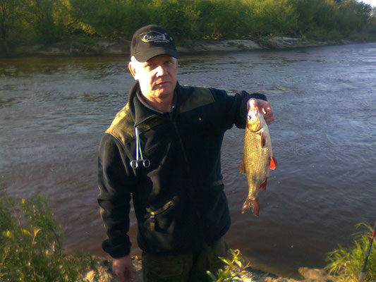 Jaź 1,50 kg złowiony w Warcie 1.04.2011