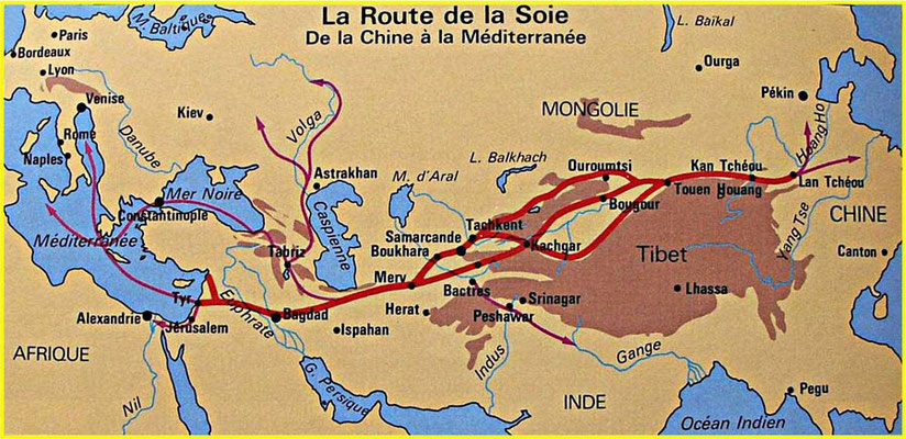 La route de la soie au XVe siècle