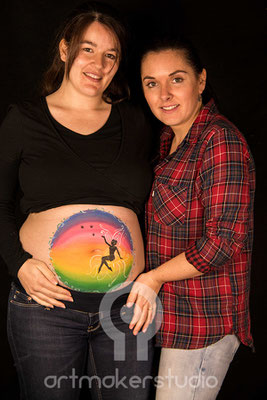 Curso Belly Painting Madrid 2016 Madrid Artista Diana, Modelo Laura