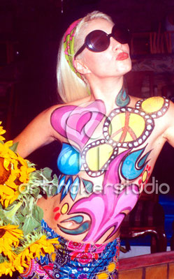 Body Painting PACHA IBIZA. FLOWER POWER