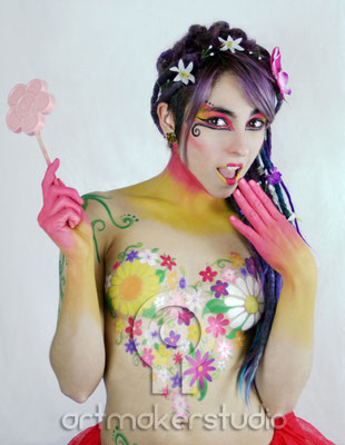 FLOWER Body Painting para particular por ArtMakerStudio