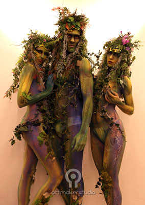 maquillajes corporales naturaleza