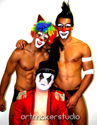 maquillajes faciales de circo para Gay Parade Madrid