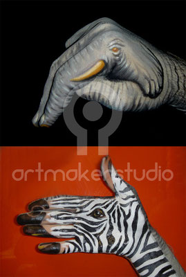 HANDS PAINTING - ANIMALES EN LAS MANOS. El Hormiguero de Cuatro TV