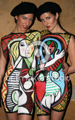 Body Painting PICASSO- Mujer frente al espejo. Barcelona 2009