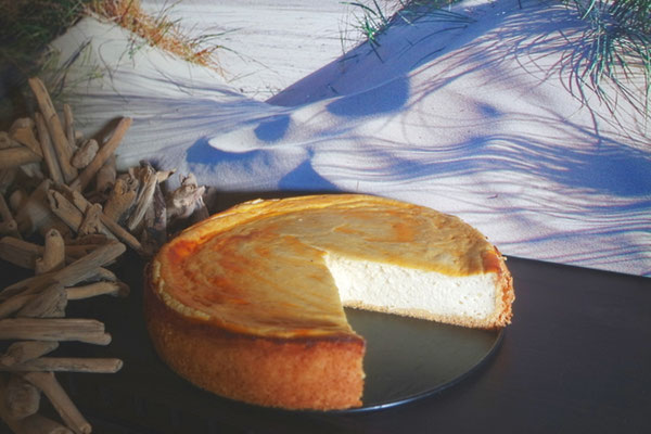 Selbstgebackene Käsecremetorte nach einem Rezept aus Dinkel-Dreams von K.D. Michaelis