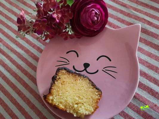 ein Stück selbstgebackener, glutenfreier Eierlikörkuchen mit Schokoglasur aus Glutenfreie Lieblings-Backrezepte 2 von K.D. Michaelis