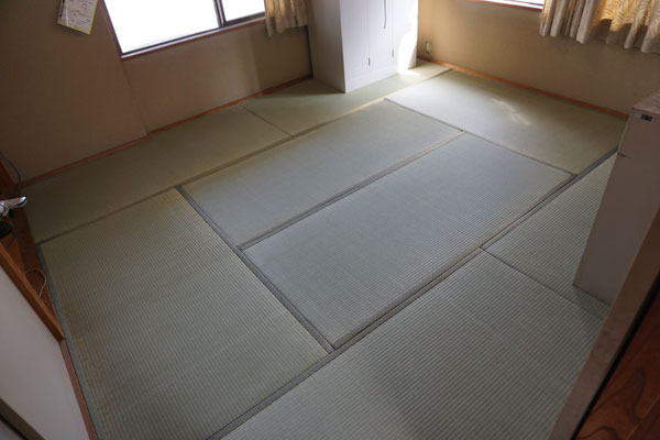小郡市 休憩室 施工後 熊本県産畳表使用