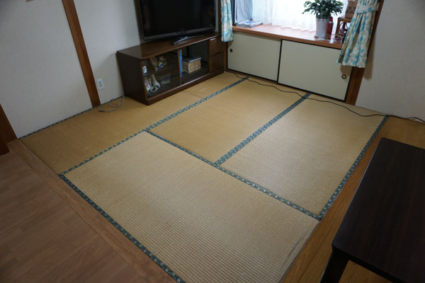 糟屋郡宇美町　施工前　へりあり畳
