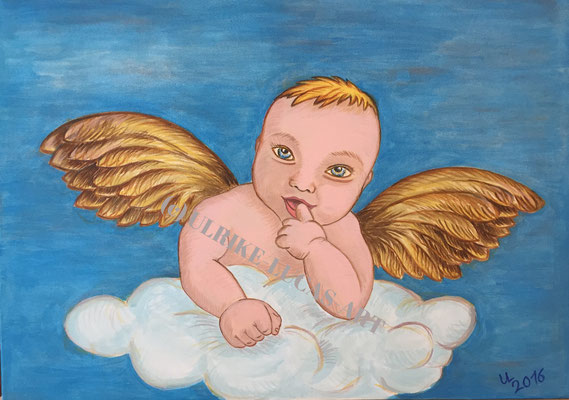"Engel", 2016, Acryl auf Leinwand, 70 cm x 50 cm