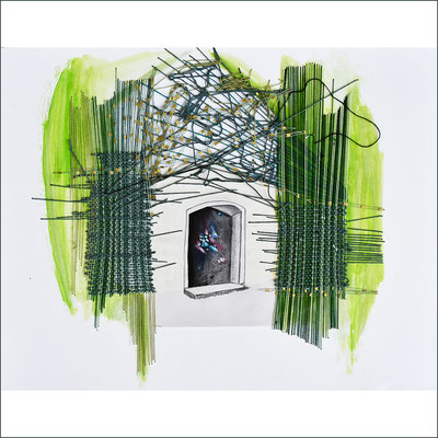"die Kapelle in ihr_5", 2025, 40 cm x 50 cm 