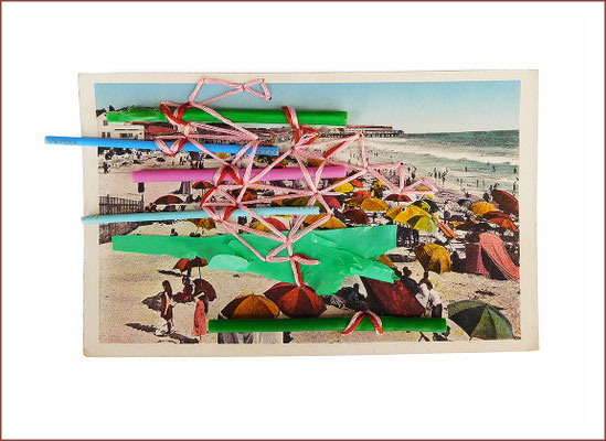 „Schöne Grüße vom Strand_21“, 2019, 18 cm x 24 cm x 3,5 cm